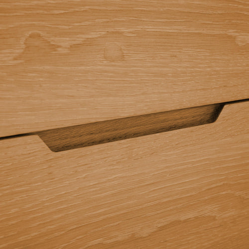 Furnhouse 3-deurs dressoir Kerteminde - Natuurlijk eikenhout - MDF, eikenfineer - 45x160x80