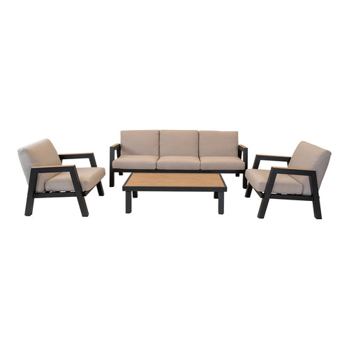 Lesli Living loungebank Manu - antraciet - 207x81x75cm
