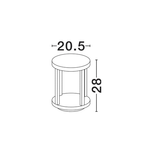 Nova Luce OPTUS Buitenlamp met voetstuk, donker antraciet LED 9W 459lm IP65 3000K