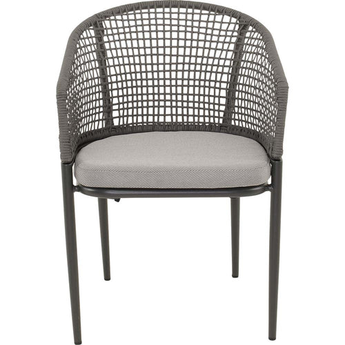 Lesli Living bistrostoel Kioto - grijs - 56x62x77cm - set van 2