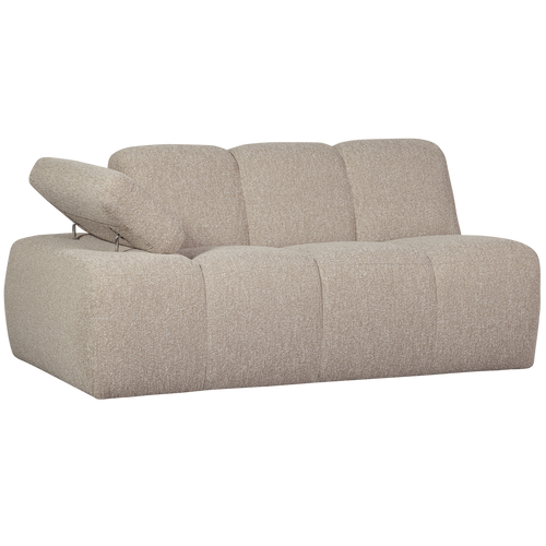 WOOOD 1,5-zits bank met arm links Mojo - Bouclé - Beige - 74x160x97 cm - vtwonen shop