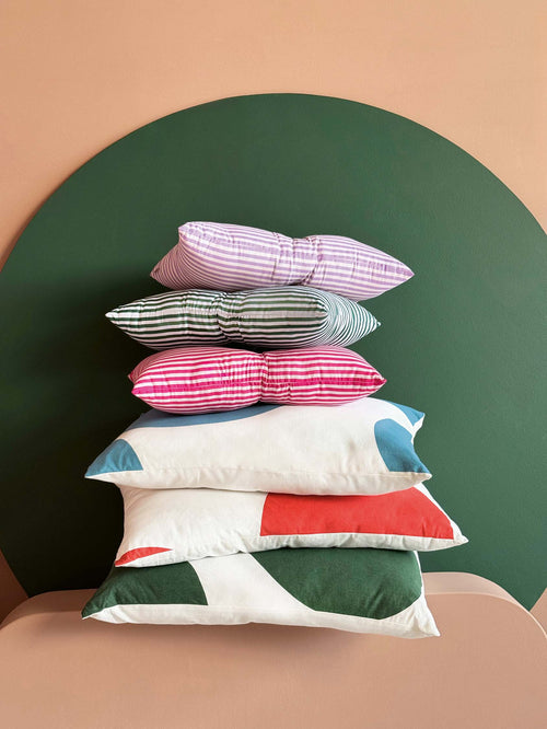 vtwonen - Sierkussens - Stippen - Set van 2 - Rood - 50x70cm