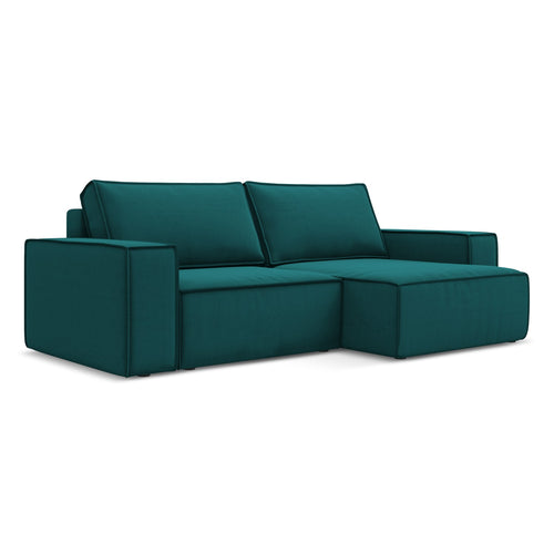 LaMiaSofa hoekbank rechts Livorno - velours - marien - 257x148x82