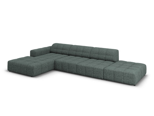 Cosmopolitan Design linker hoekbank Chicago 5-zits, chenille olie - 167x348x78cm