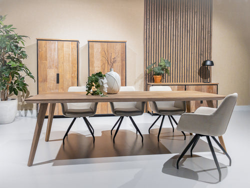 Livingfurn eetkamertafel Tomar - 300cm - teakhout - vtwonen shop