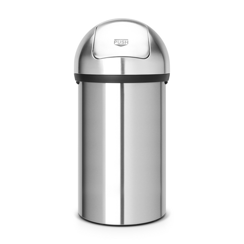 Brabantia Push Bin afvalemmer, 60 liter - Matt Steel