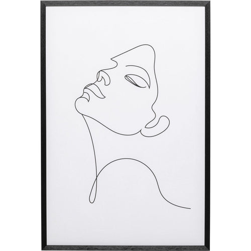 Kare Design Schilderij vrouw zwart en wit 63x93cm