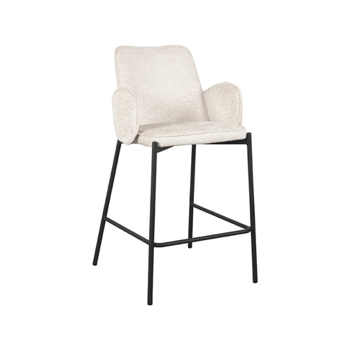 LABEL51 Barstoel Joni - Crème - Zithoogte 63cm - Set van 2