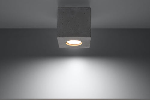 Sollux plafondlamp Quad - 1 lichts - 10  x 10   cm - grijs