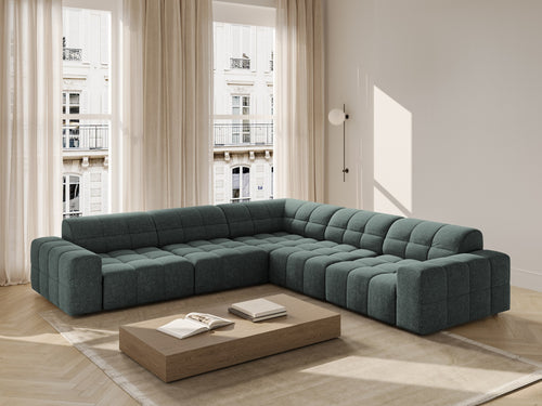 Cosmopolitan Design Symmetrische hoekbank CHICAGO 4-zits, chenille olie - 285x285x78cm