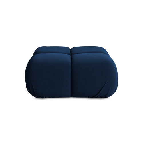 LaMiaSofa Poef Sanremo - velours - koningsblauw - 95x95x41