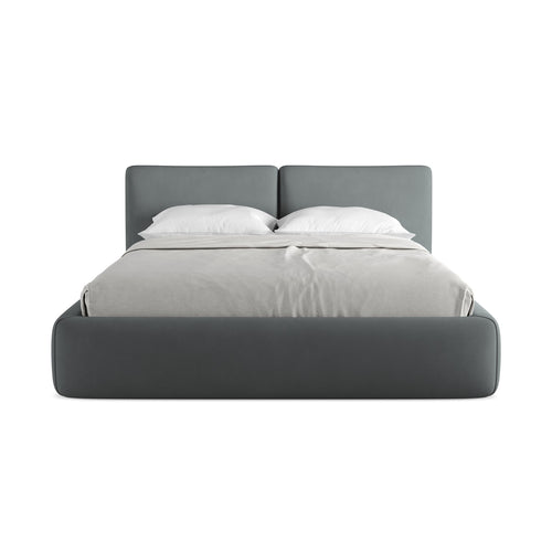 LaMiaSofa Bed met opbergruimte Milano - chenille stof - grafiet - 180x228x82