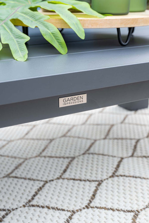 Garden Impressions Cube lounge tafel 140x70xH40 - carbon black - vtwonen shop