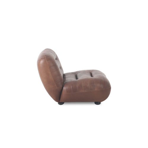 Dutchbone Wyatt Fauteuil Leer Chocolade Bruin - vtwonen shop