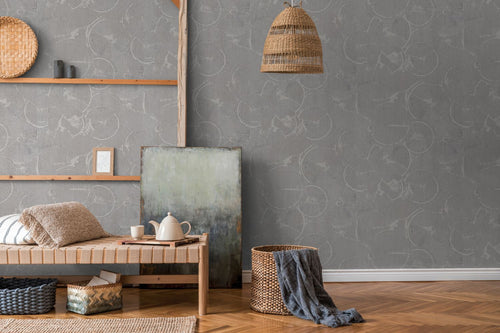 Livingwalls behang 3D-motief grijs en zilver - 53 cm x 10.05 m - AS-379002