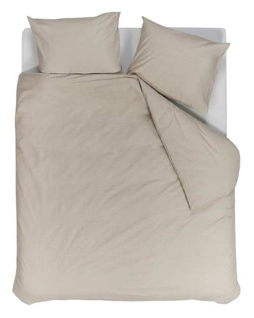 vtwonen Dekbedovertrek Cozy Slub - 260 x 220 cm - Zand