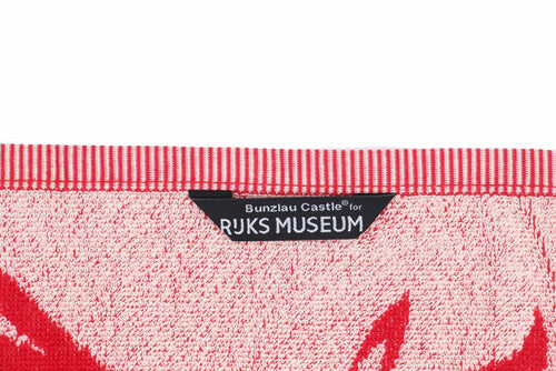 Luxe Keukendoek en Theedoek Tulp Rood - Bunzlau Castle - 100% biologisch GOTS katoen