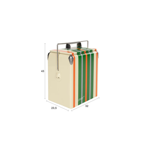 Zuiver Cooler Be Wine Koelbox Strepen Lemon  - Groen