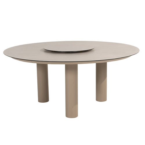 4 Seasons tuintafel Donato Ø160 cm latte incl Lazy Susan