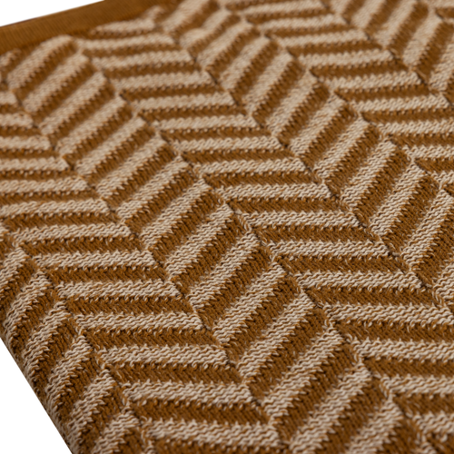 WOOOD plaid 130x170 cm Suna - Katoen - Honinggeel/Ecru
