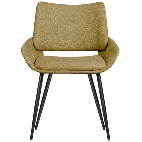 BePureHome eetkamerstoelen Parade - Melange Stof - Mosterd - Set van 2 - vtwonen shop