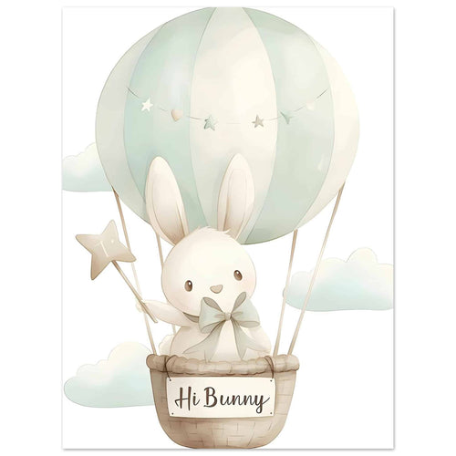 Artfulprints  Konijn in de wolken   poster 30x40 cm - vtwonen shop