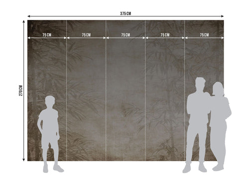 Sanders & Sanders fotobehang jungle bladeren bruin en beige - 375 x 270 cm - 601443