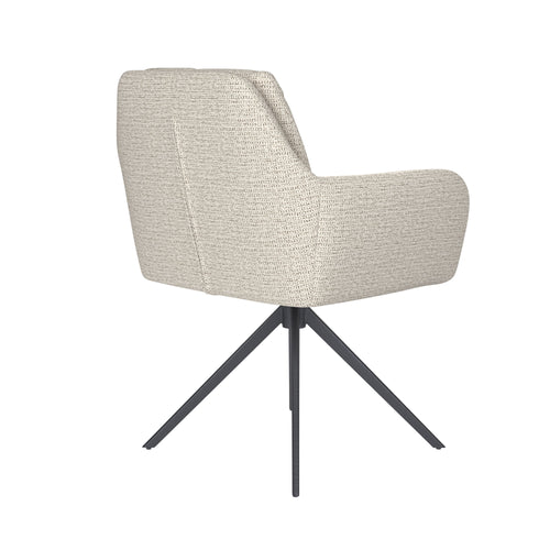 Housecraft Living Pete Eetkamerstoel Draaibaar Metaal Off-White - Beige