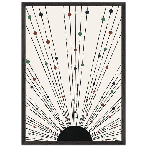 Artfulprints Poster met Lijst Boho wall art - Boho arches II   - 50x70 cm - Meerkleurig