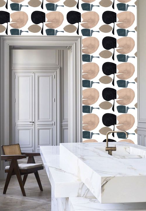 Catchii Behang Modern Curvy Town meerkleurig blauw - vtwonen shop