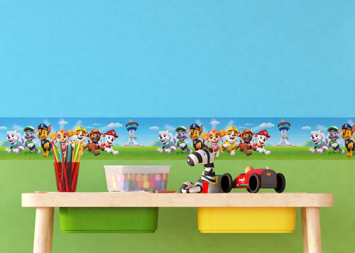 Sanders & Sanders zelfklevende behangrand PAW patrol groen en blauw - 500 x 10 cm - 600054