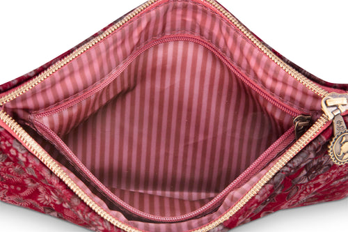 Pip Studio - Charly Make-up Tasje Dames - Daisy Dreams - Rood - 24x1x15.5cm