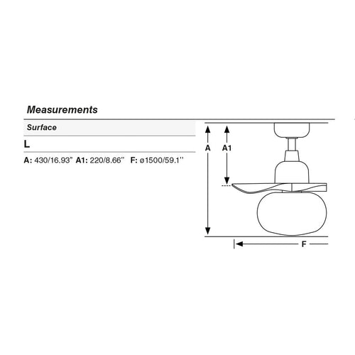 Faro Outwood Grote plafondventilator met 3 bladen, donkerbruin, eikenhout met lamp 1x E27 IP44