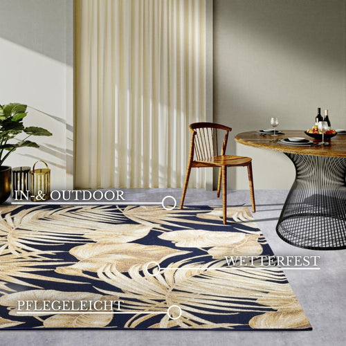 Villeroy & Boch 1767 In- & Outdoor Rug Oktavie Dark Blue Gold 200x285 cm