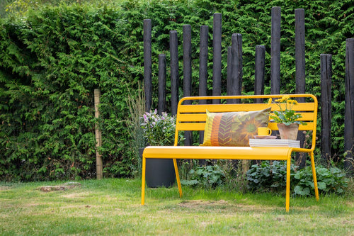 MaximaVida metalen tuinbank Max 120 cm okergeel - vtwonen shop