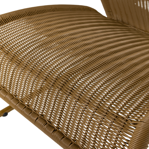 WOOOD tuin loungestoel West - Kunststof - Honinggeel - 67x78x69