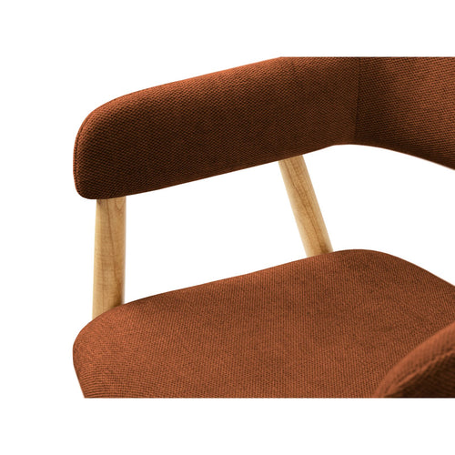 Set van 2 stoelen Adra chenille oranje - 59x56x77cm