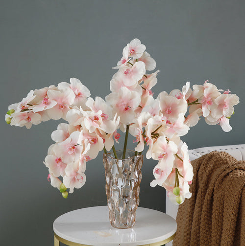 Sia Deco Orchidee Phalaenopsis Steel Kunstmatig - roze en wit - H66 - vtwonen shop