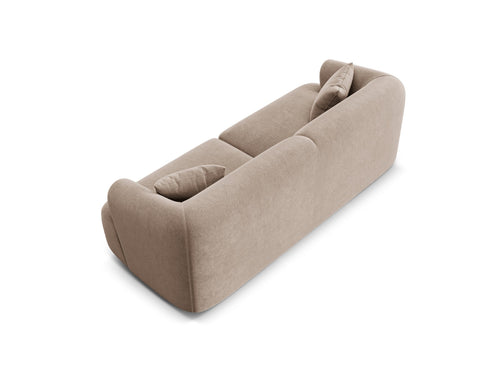 Cosmopolitan Design Modulaire bank Campi 3-zits, flueel donkerbeige - 90x220x70cm