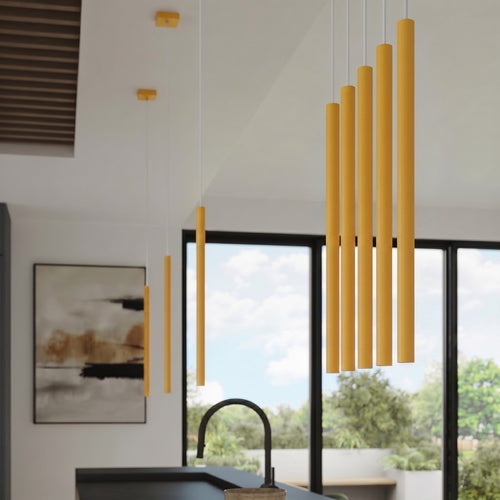 Sollux Lighting Hanglamp PASTELO 1 geel - 8x8x120cm