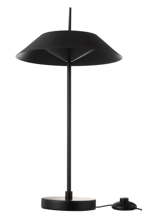 J-Line tafellamp - metaal - zwart - LED lichtjes