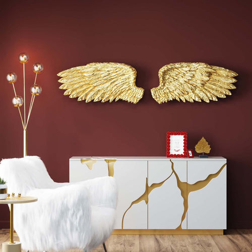 Kare Design Wanddecoratie vleugels goud (2/Set) - vtwonen shop