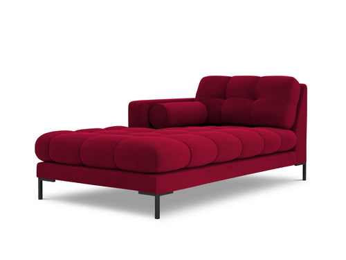 Cosmopolitan Design linker meridiaan Bali flueel, rood - 185x102x75cm