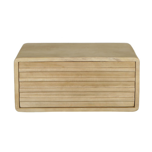 Giga Meubel Nachtkastje Keanu - Zwevend Naturel Hout - 45x30x20cm - vtwonen shop