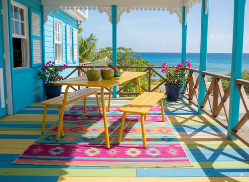 MaximaVida metalen tuintafel Max 150 x 80 cm okergeel - vtwonen shop