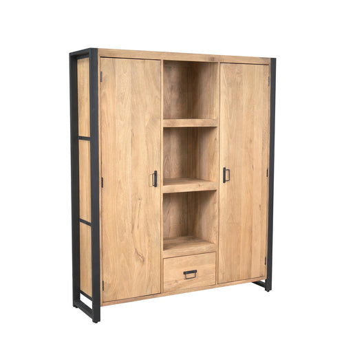 Starfurn Boekenkast Britt - Naturel Hout - 150x40x180cm