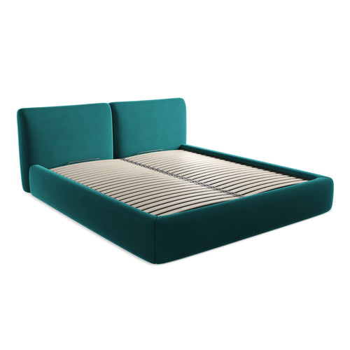 LaMiaSofa Bed met opbergruimte Milano - velours - marien - 200x228x82