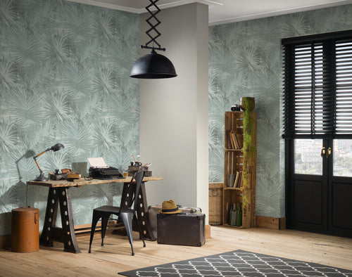 Livingwalls behang jungle-motief groen en blauw - 53 cm x 10.05 m - AS-363853 - vtwonen shop