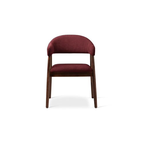 Set van 2 stoelen Adra chenille bordeaux - 59x56x77cm