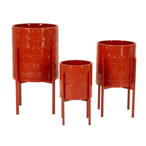 Mauro Ferretti plantenpot - set van 3 - Ø 36x56,5-30x48,5-24x37,6 cm